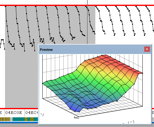 WinOLS 3D calibration map preview